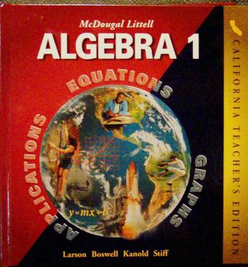 mcdougal littell algebra 1 california teacher"s edition