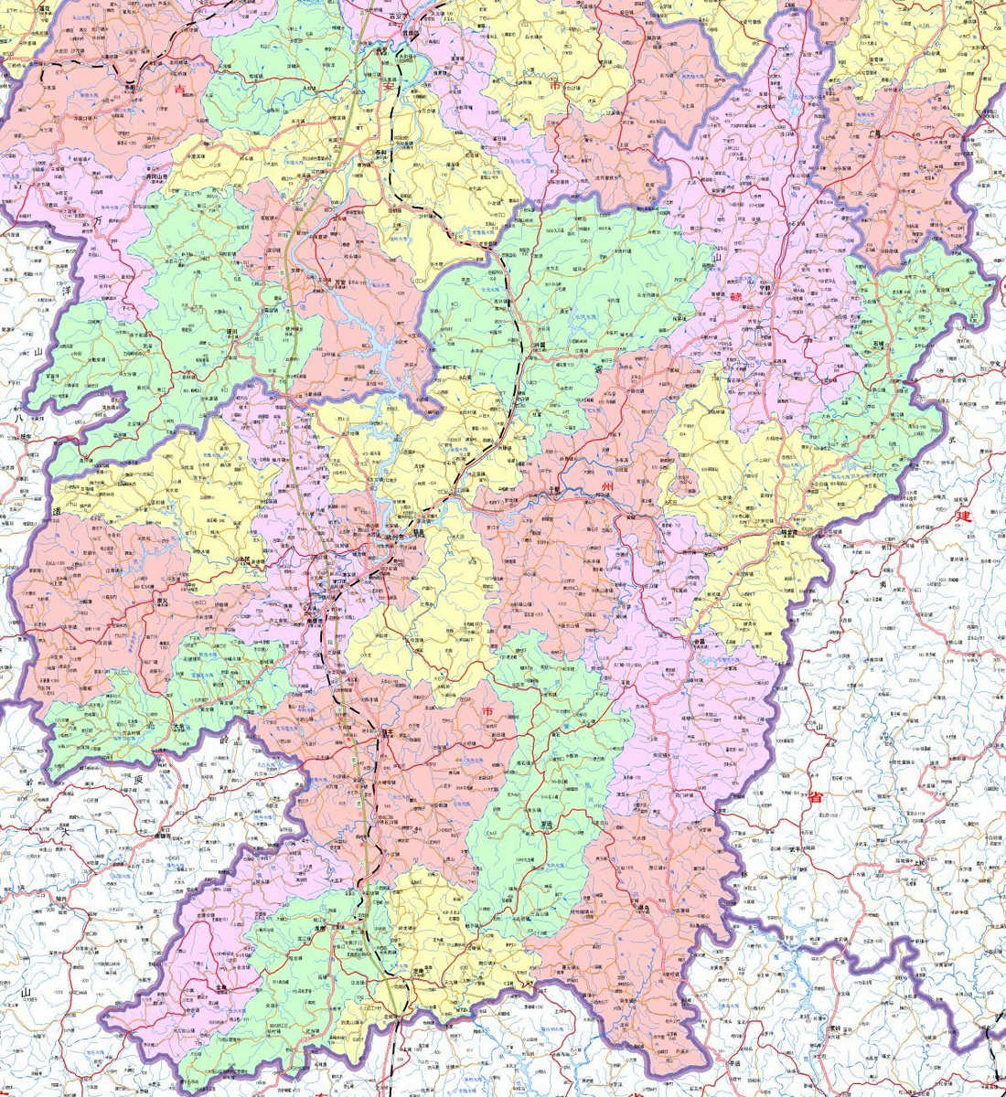免费                类型赣州十八县区地图; 赣州地图全图