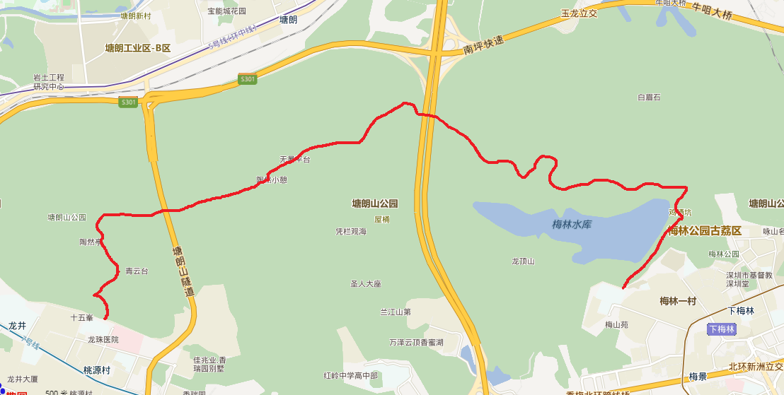 五一假期梅林水库 走心徒步!养胃饭聚!