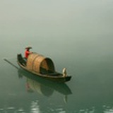 细雨行舟