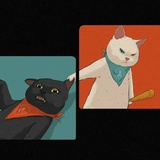 两只猫的猫妈妈
