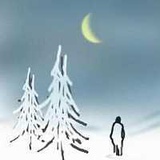 月伴雪