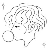 牡蠣男孩織毛衣