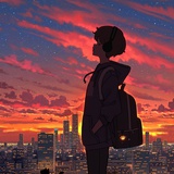 夕桥晚枫