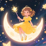 月亮上的小姑娘