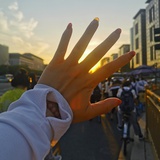 夕阳下的巡洋舰