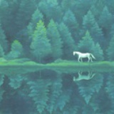 马在山中