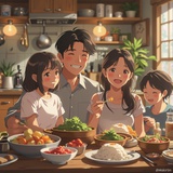 一家4口