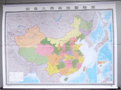 G094 2012年中国地图挂图 中国全图 覆膜卷轴挂图 2.3米*1.7米