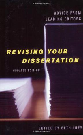 revising the dissertation recommendation via top rated editors pdf revising your dissertation help and advice as a result of main authors pdf