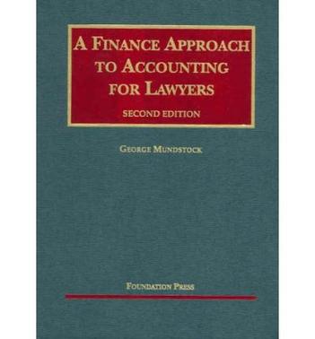 Finance Approach To Accounting For Lawyers