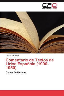 Comentario de Textos de L Rica Espa Ola