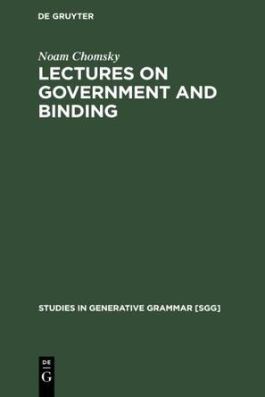 Lectures on Government and Binding
