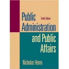 Public Administration And Public Affairs