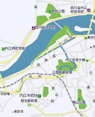 内江市交通旅游图