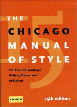 The Chicago Manual of Style, 15th Edition