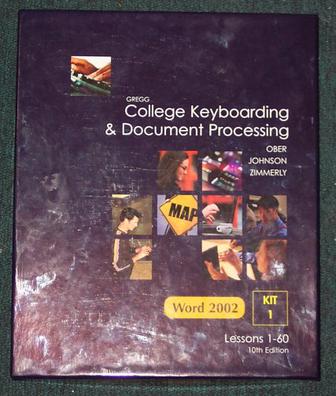 Gregg College Keyboarding&Document Processing Word 2002 Kit 1 Lessons 1-60, Microsoft Word Manual Lessons 1-120, Home Manual