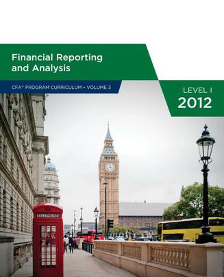 CFA curriculum 2012 level1: Financial Reporting and Analysis