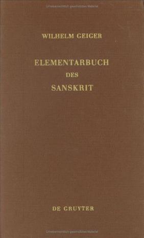 Elementarbuch Des Sanskrit (1888)